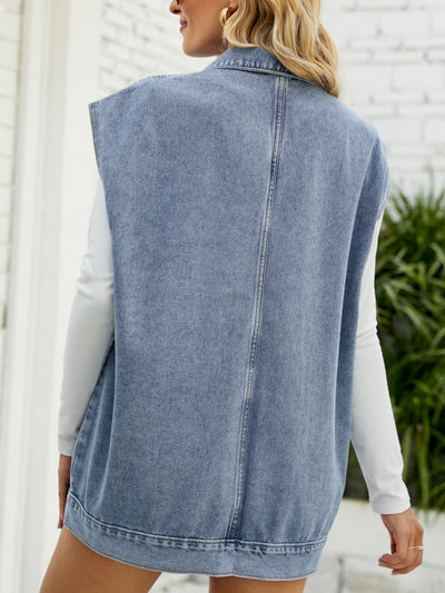 Denim Sleeveless Vest Top