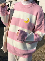 Women's Sweaters Kawaii Ulzzang College Candy Color