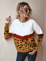 Autumn and Winter Leopard Sweater