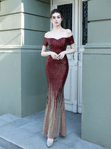 Womrn Sequined Fishtail Gown