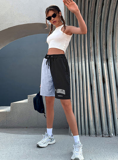 Elastic Drawstring Shorts Casual Sweatpants