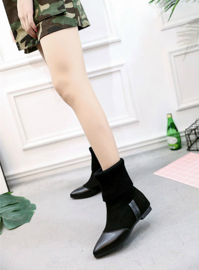 Plush Ankle Boots Female Platform Shoes Flats