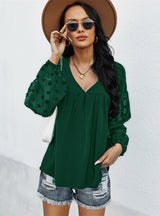 Long Sleeve Casual Stitching Top