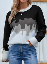 Turtleneck Contrast Color Sweater