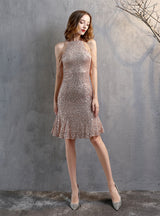 Beaded Short Banquet Evening Dress