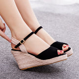 Fishbone Wedge Waterproof Platform Sandals