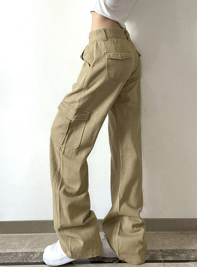 Sports Casual Low Waist Big Pockets Pant