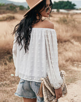 Long Sleeve Off the Shoulder Shirt