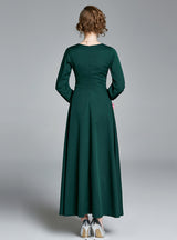 Retro Dark Green Evening Dress