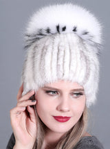 Mink Fur Ladies Hat Hand Sewing