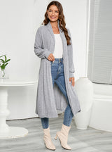 Women's  Ribbed Loose Plus Size Sweater Coat