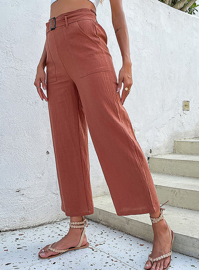 Cotton Trousers Casual Wide-leg Trousers