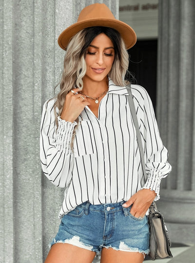 Striped Fashion Casual Loose Shirt