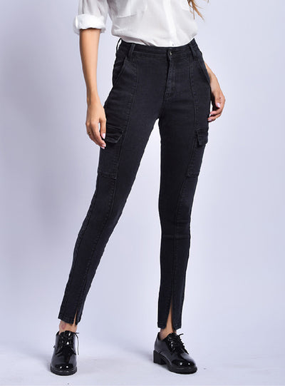 Black Nine-minute Jeans Pants