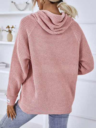 Hooded Pullover Drawstring Sweater