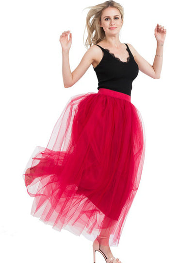 Tulle Skirt Bouffant Puffy Fashion Skirt Long Tutu Skirts