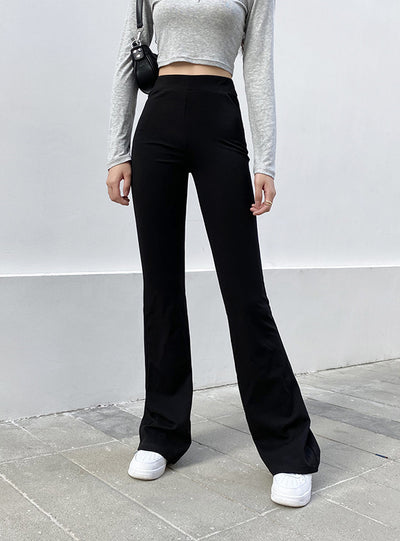 High Waist Slim Bell-bottoms Casual Pants