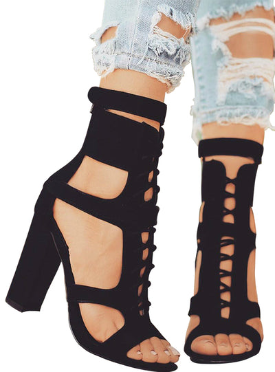 High Heels Strap Pumps Lace-up Female Shoes