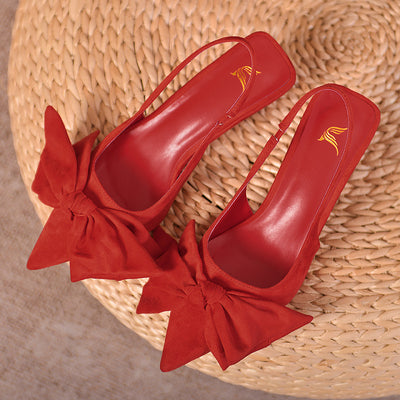 Women Pointed Toe Bow Shoes