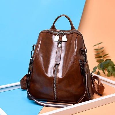 Women PU Retro Fashion Backpack