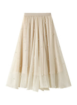 Irregular Ruffled Beaded Skirt