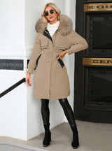 Warm Zippered Fur Collar and Fleece Jacket