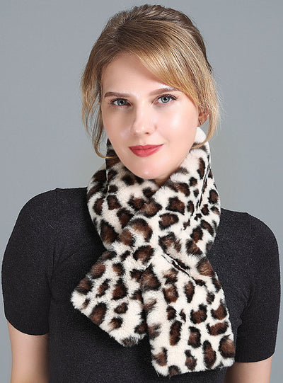 Women's Rex Fur Scarf Double-sided Thickening