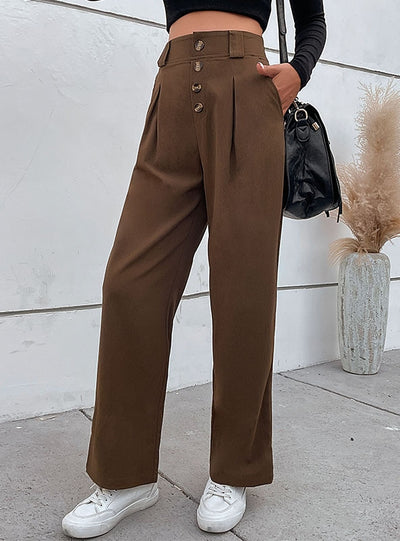 Women Leisure Wide-leg Pants