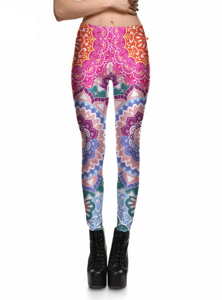 Leggings Color Paper Cutting Digital Printing Pants 