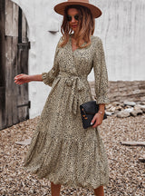 Women Floral Long Sleeved Dress