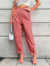 Casual Nine-point Elastic Suit Pants