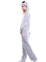 Grey Koala Flannel Onesies Animal Pajamas 