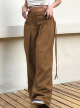 Retro Low Waist Loose Wide Leg Pants