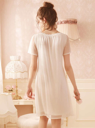 Soft Lace Princess Home Nightgown