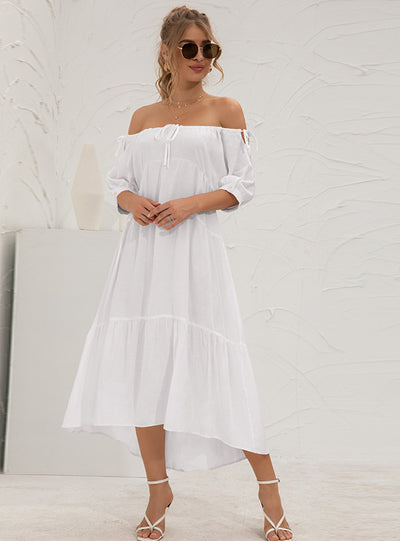 Off the Shoulder Short Sleeve Dress