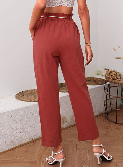 Women Nine-minute Straight Pants