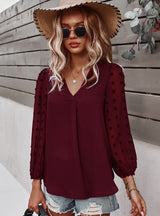 Long Sleeve Casual Shirt Holiday Style