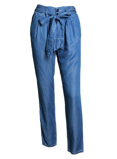 High Elastic Waist Wide Legs Jeans