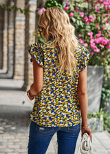 Fashion V-neck Floral Top