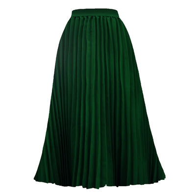 Women Pleated Pleat Mid-Length Skirt