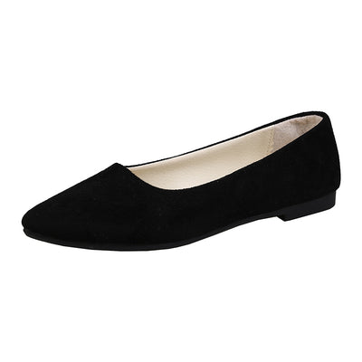 Pointed Suede Large Size Flat Shoes