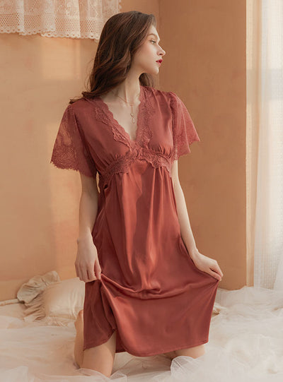 Ice Lace Home Sexy Nightgown