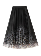 Pleated Long Retro Gauze Skirt