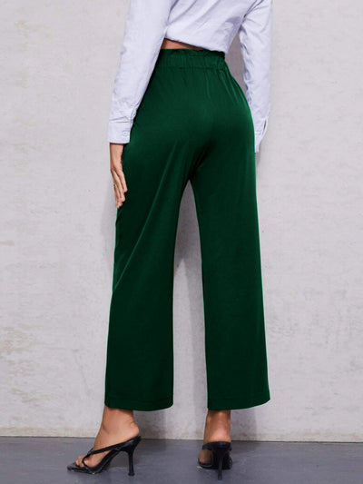 Simple Waist-shrinking Straight Casual Pants