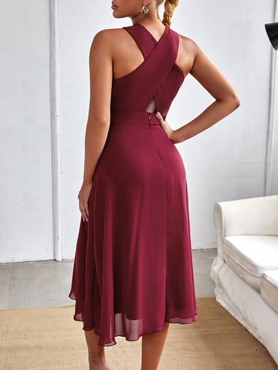 Sexy Backless Chiffon Dress