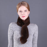 Women's Winter Mink Fur Scarf