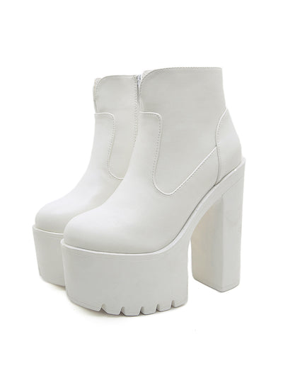 Thick-heeled Thick Bottom Platform Bootd