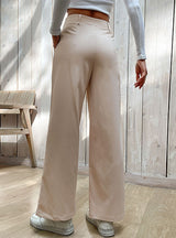 Splicing Leisure Wide-leg Pants