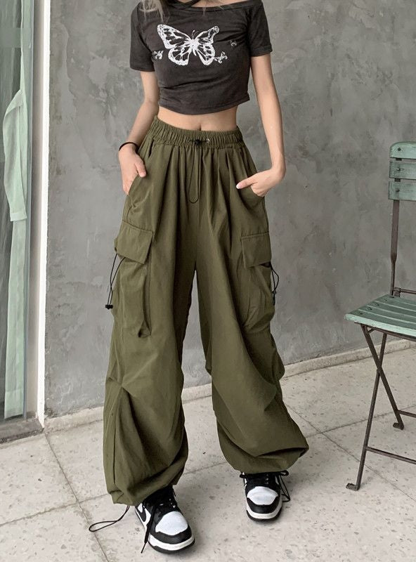 Retro Tooling Casual Pants Loose Wide-leg Pants