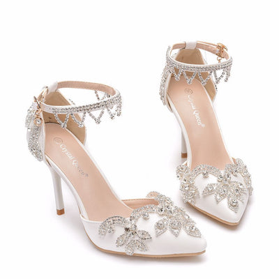 Rhinestone Stiletto Heels Pointed Sandals